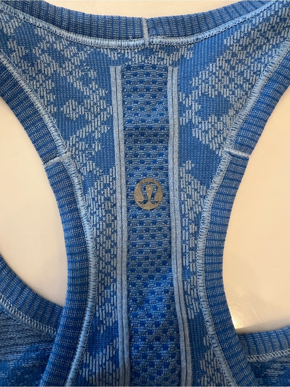 lululemon Blue Patterned Racerback Tank - Picture 4 of 6